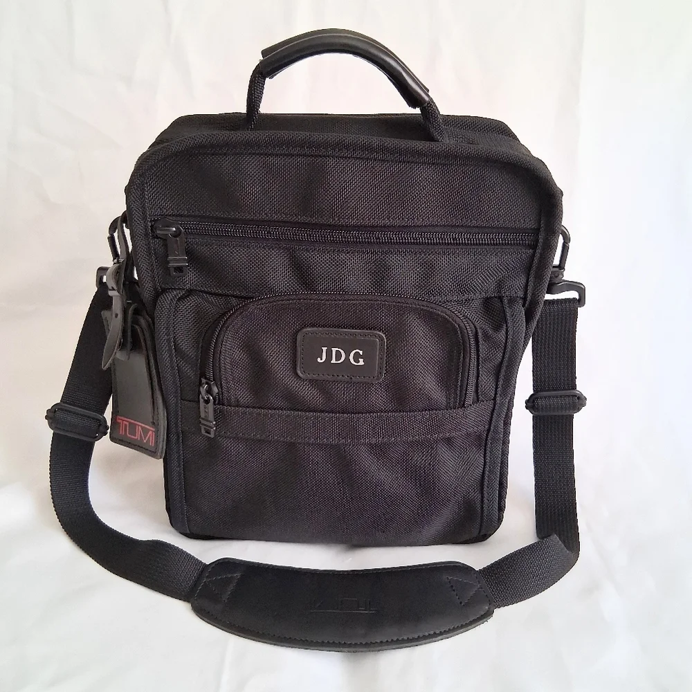 TUMI Men's Small Black Crossbody Bag 213D3